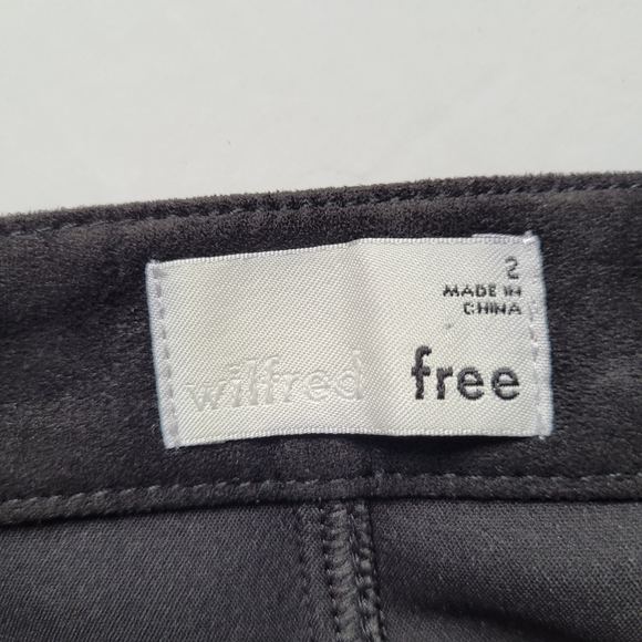 Aritzia Wilfred Free Zip Up A-Line Mini Skirt Vegan Suede - Picture 8 of 8